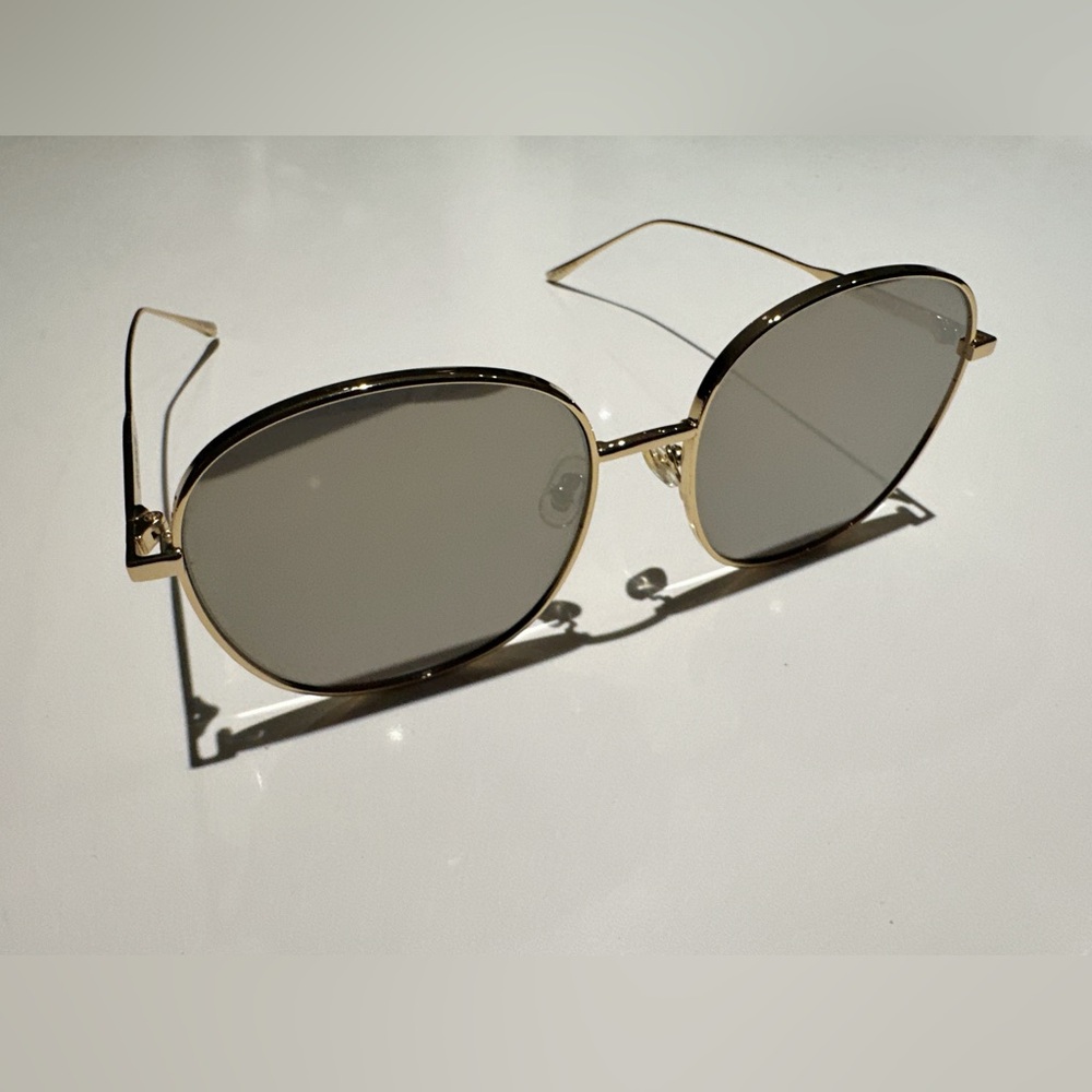 GENTLE MONSTER Gold Frame Sunglasses with Gray Lenses EUC